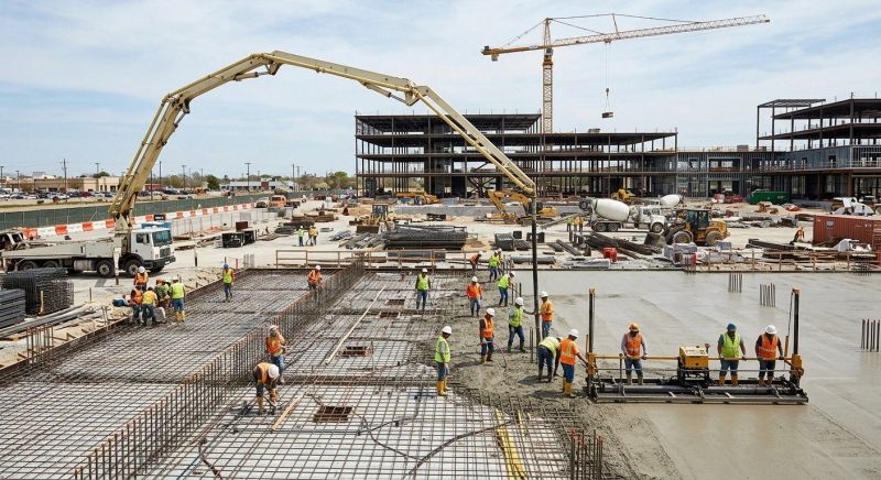 Commercial Slab Construction in Denver County, CO