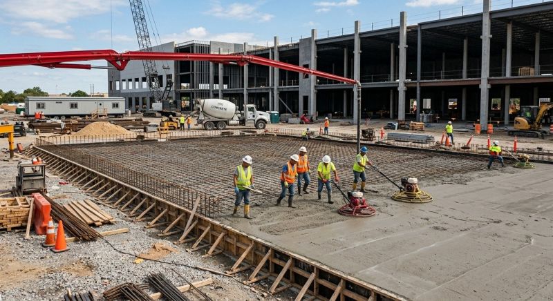 Commercial Slab Installation in Louisville, CO