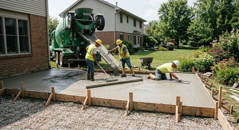 Concrete Patio Construction in Denver County, CO