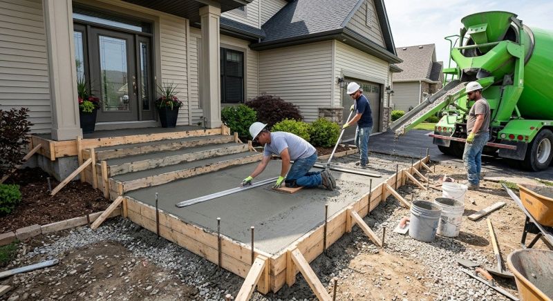 Concrete Porch Installation in Erie, CO