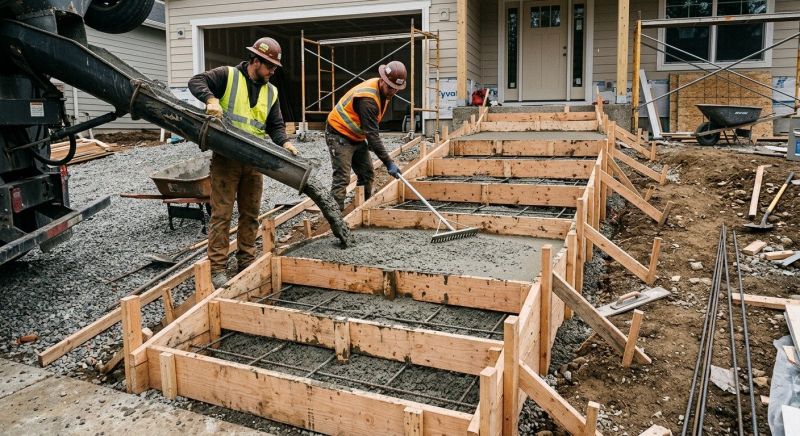 Poured Steps Installation in Wheat Ridge, CO